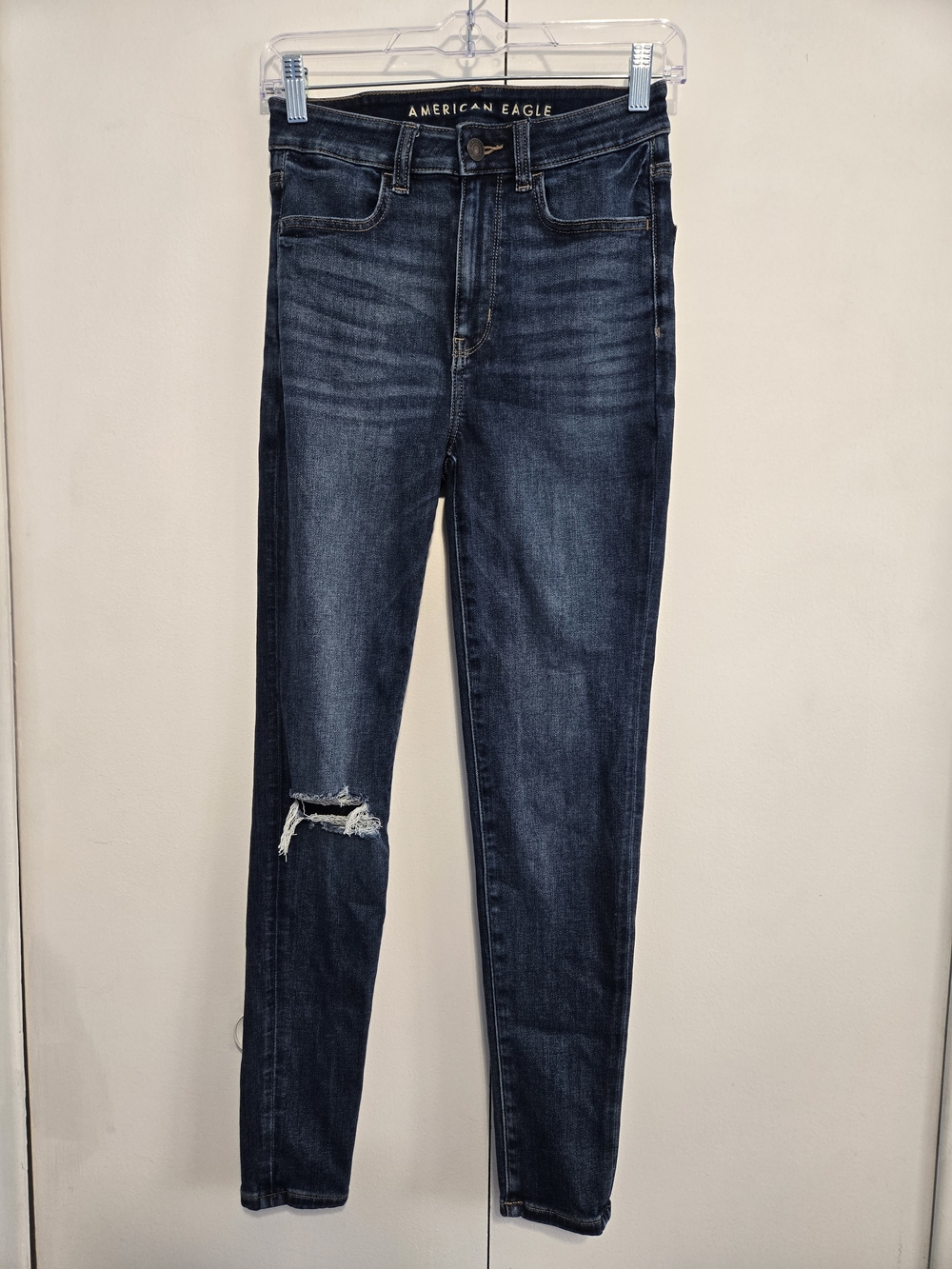 American Eagle Highest Rise Jegging Distressed Skinny‎ Jeans Size 2